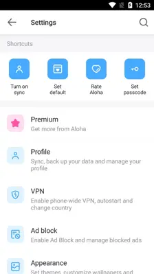 Aloha Browser Turbo android App screenshot 6